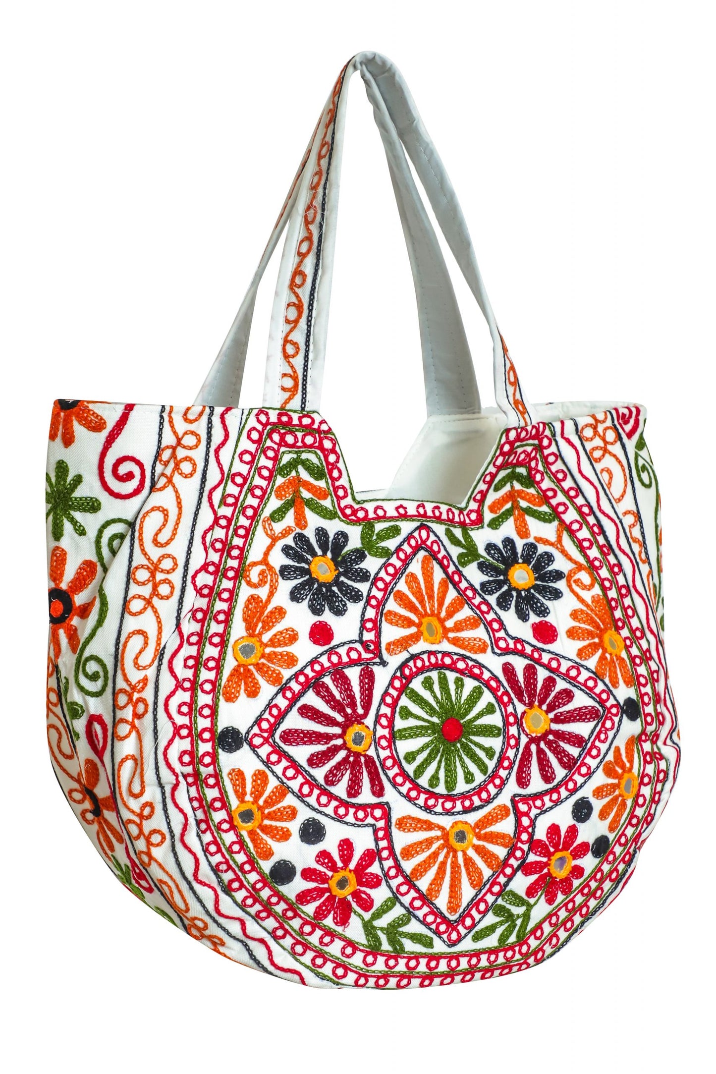 Indian handcrafted bag, hand embroidered purse, Jaipur bag, shopping bag - 311