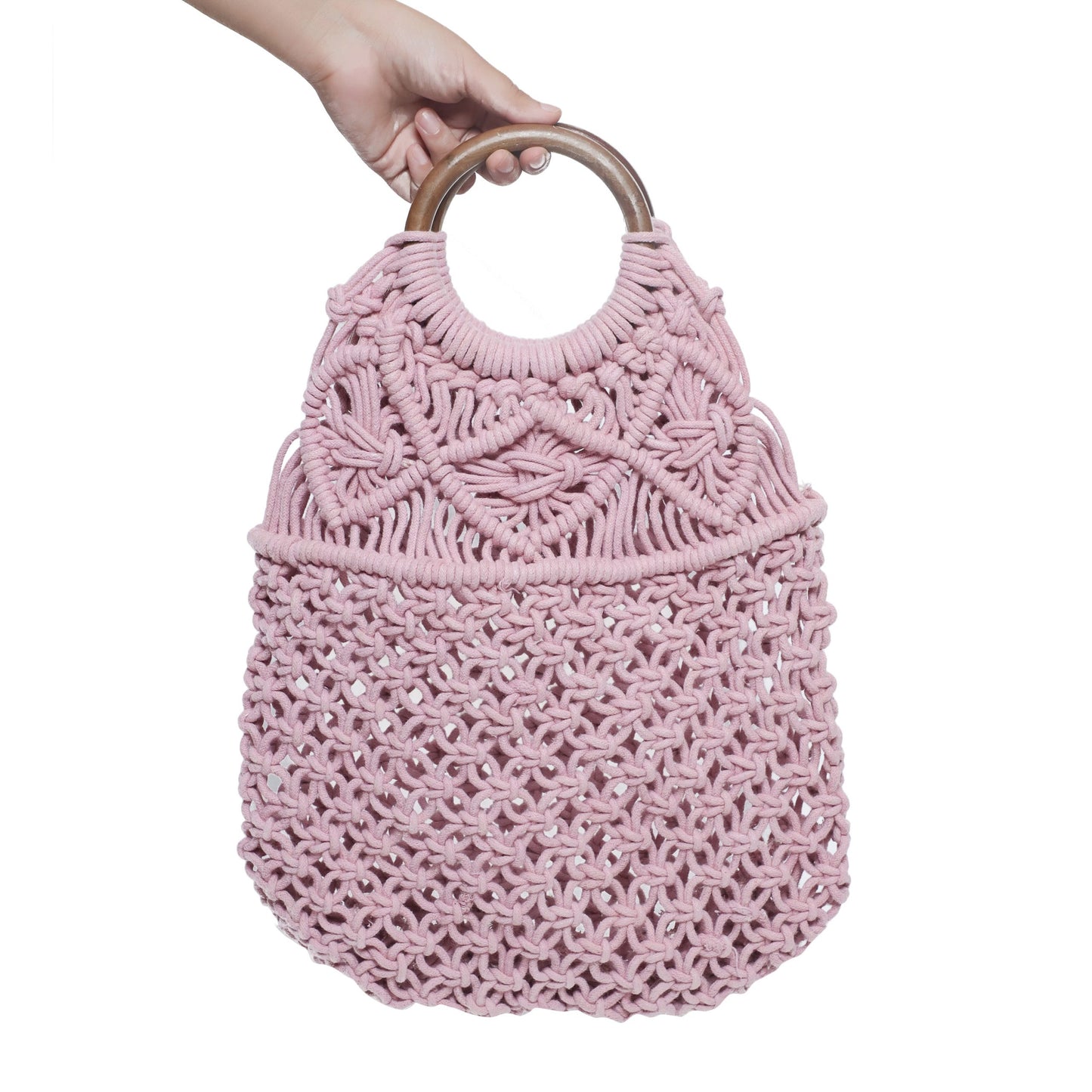 Kraft Barn Vintage Handmade Boho Macrame Shoulder Bag - 403