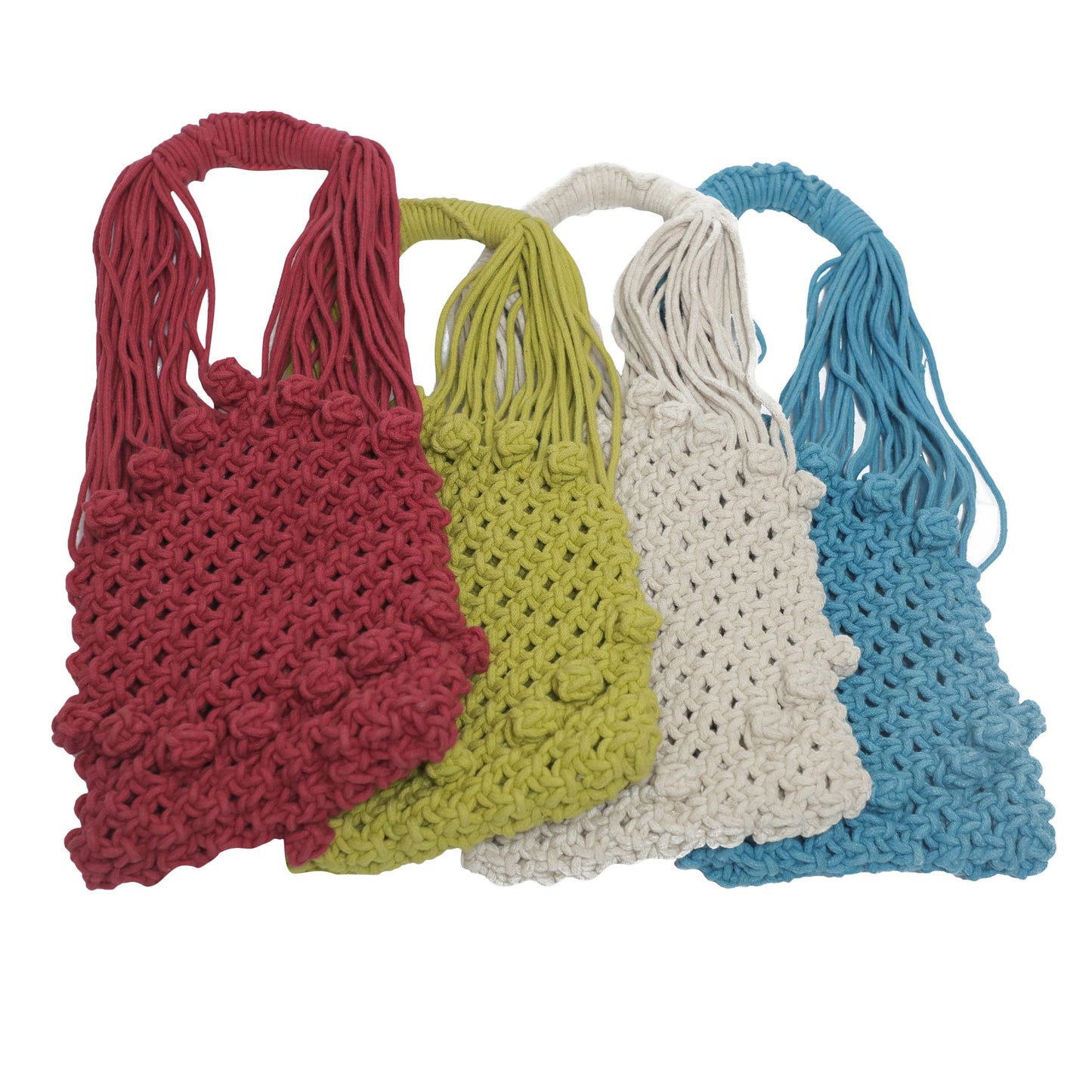 Kraft Barn Vintage Handmade Boho Macrame Shoulder Bag - Natural- 397