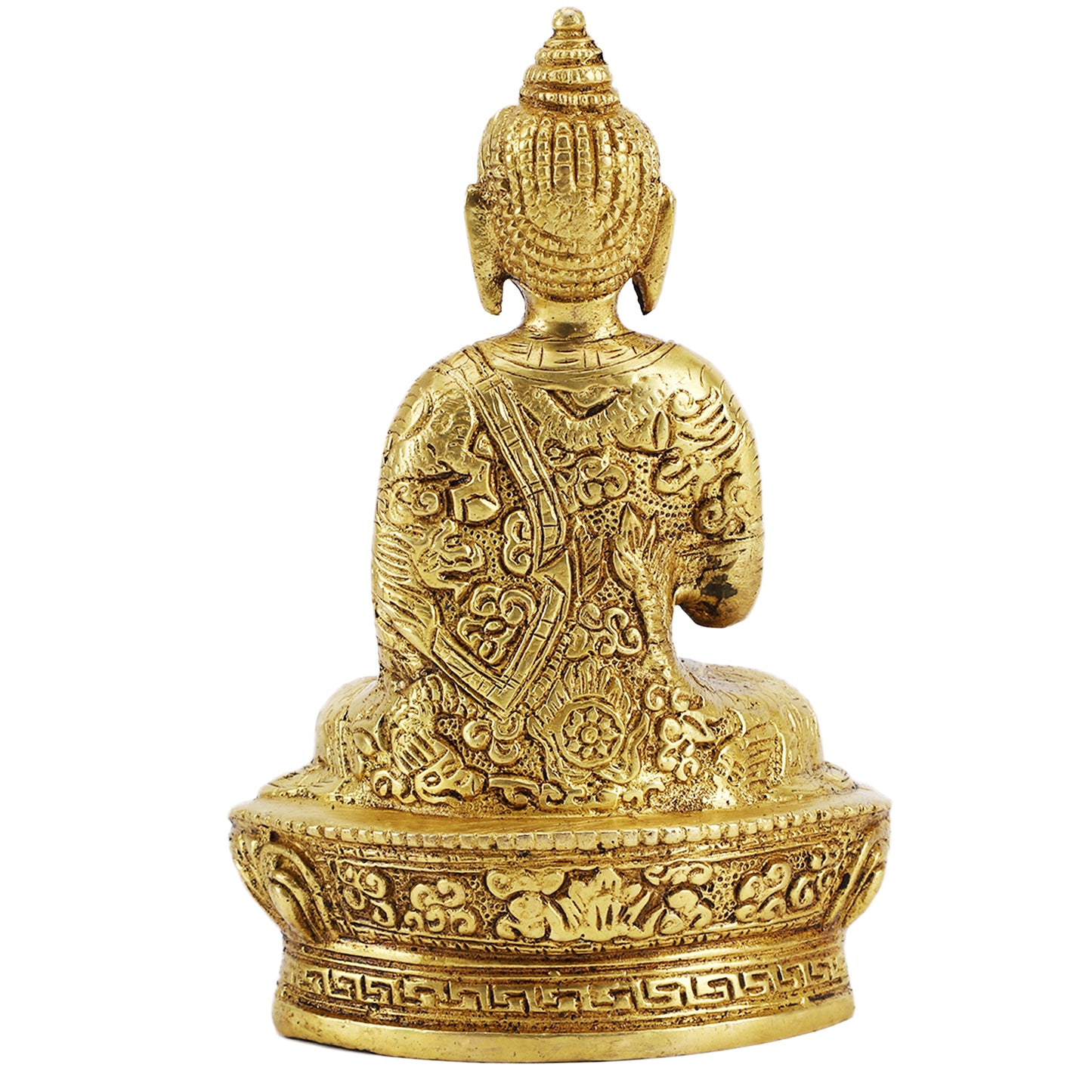 Kraftbarn - HINDU GOD BRASS STATUE - BUDDHA SIZE 4" HEIGHT - 382