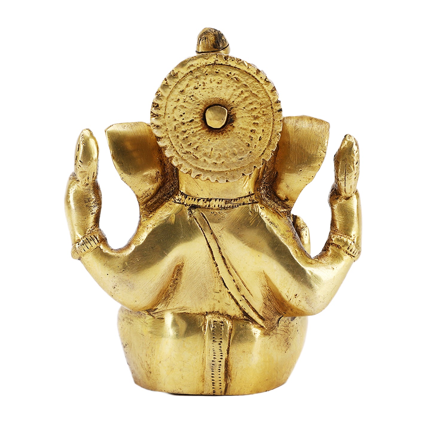 Kraftbarn - HINDU GOD BRASS STATUE - MUKET GANESHA SIZE 5" HEIGHT - 367