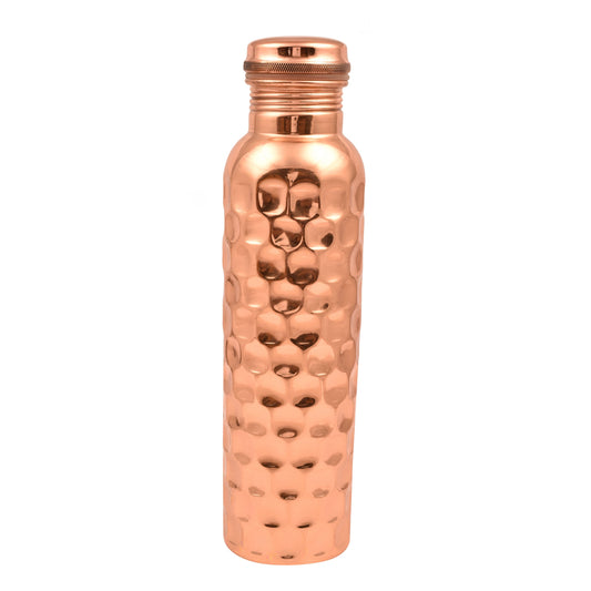 KraftBarn 34 OZ Pure Copper Bottle Diamond cut gloss -358