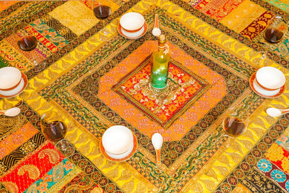 Kraftbarn - Table Cover Zari Golden Color - 114, 116, 123